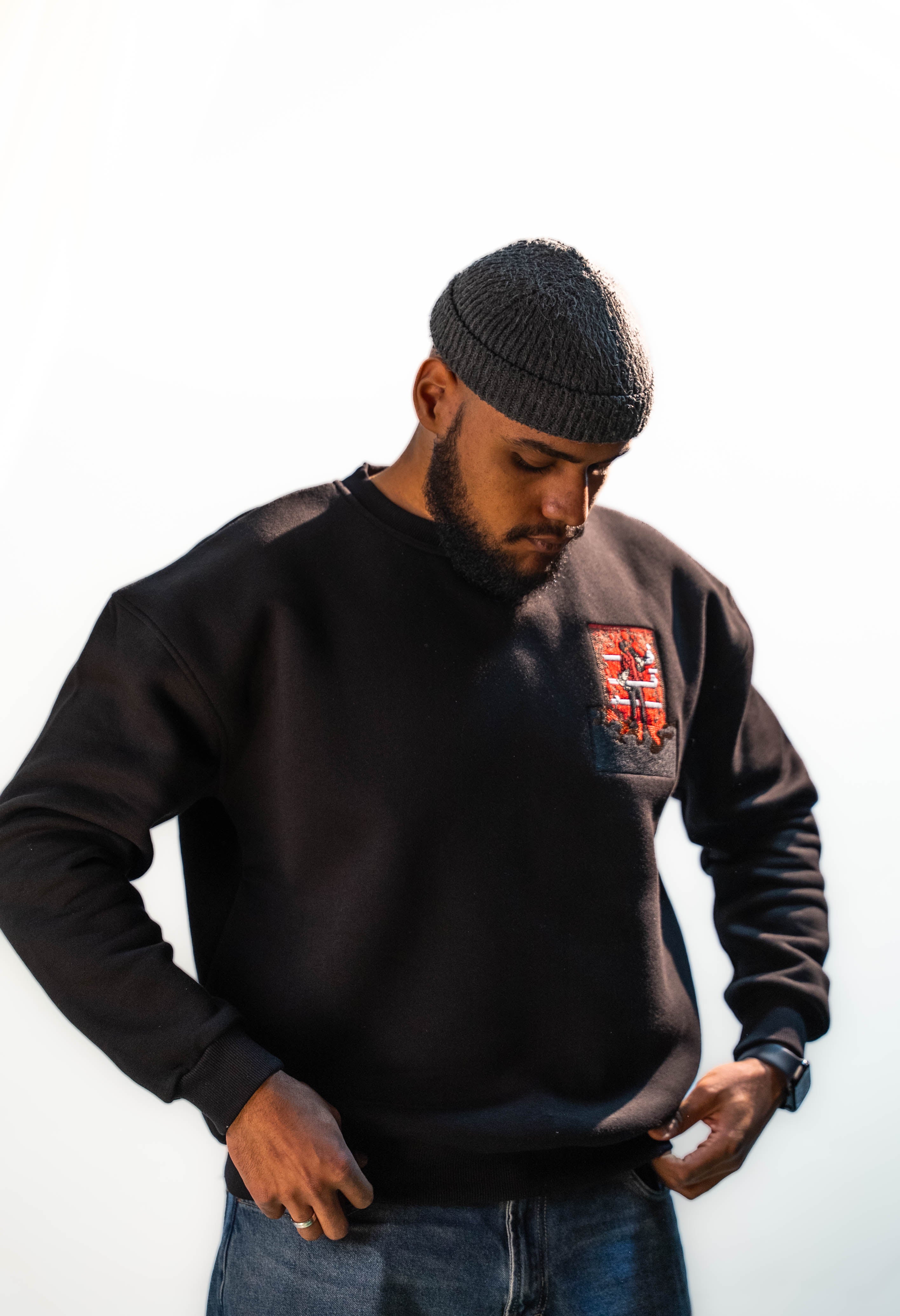 LOSS-فَقَدْ CREWNECK "BLACK"(UNISEX) — view 5