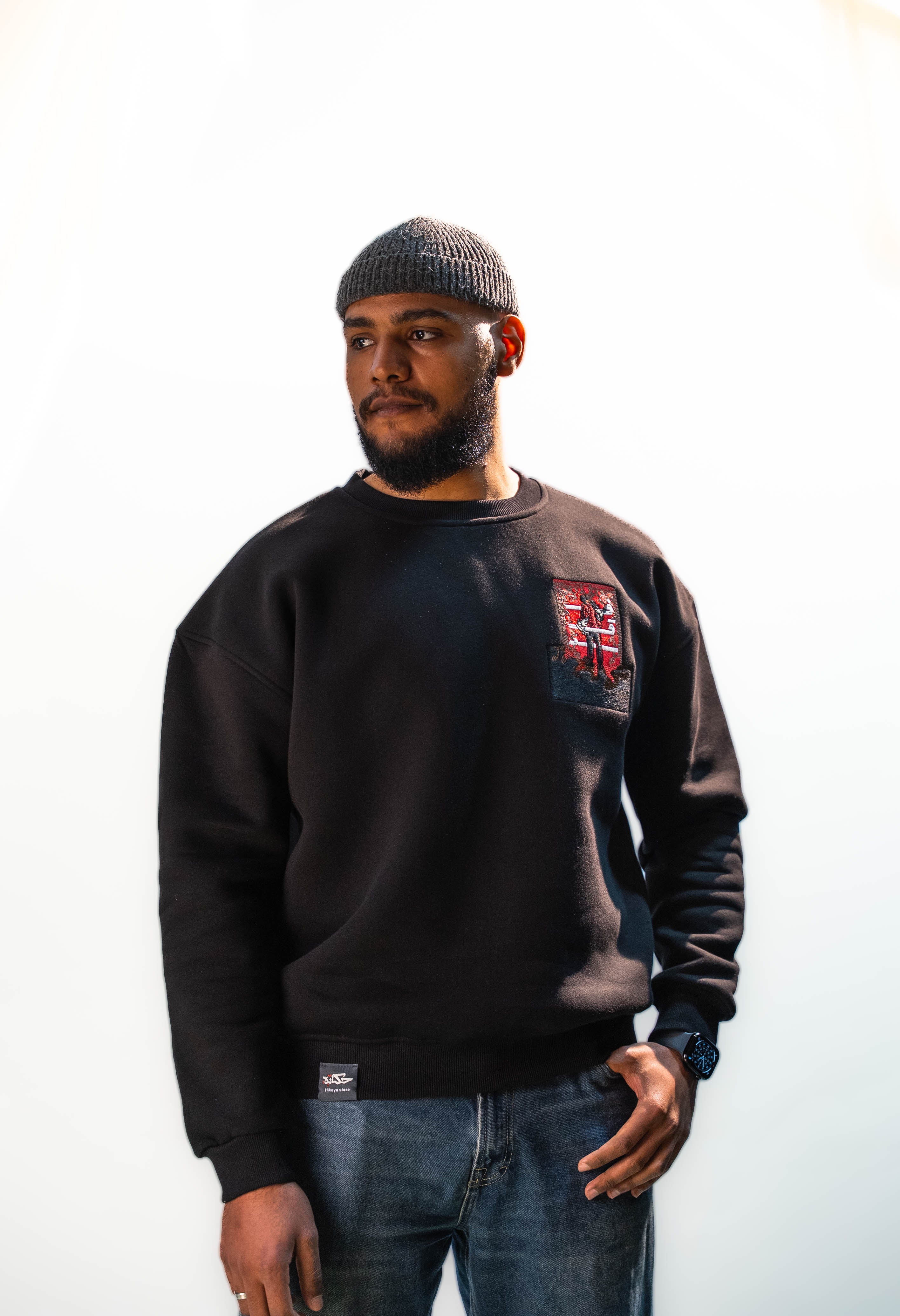 LOSS-فَقَدْ CREWNECK "BLACK"(UNISEX) — view 7