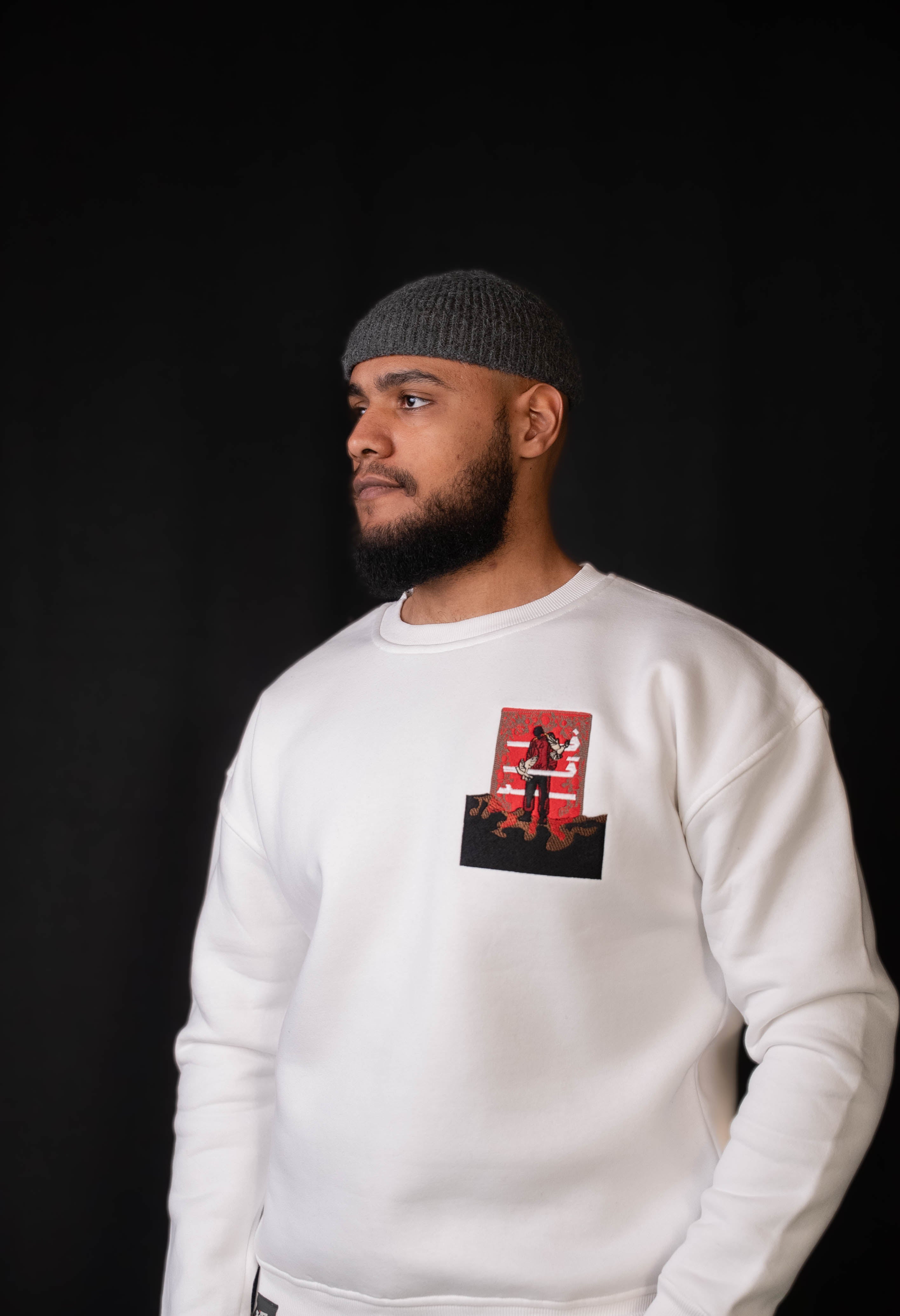 LOSS-فَقَدْ CREWNECK "WHITE"(UNISEX)