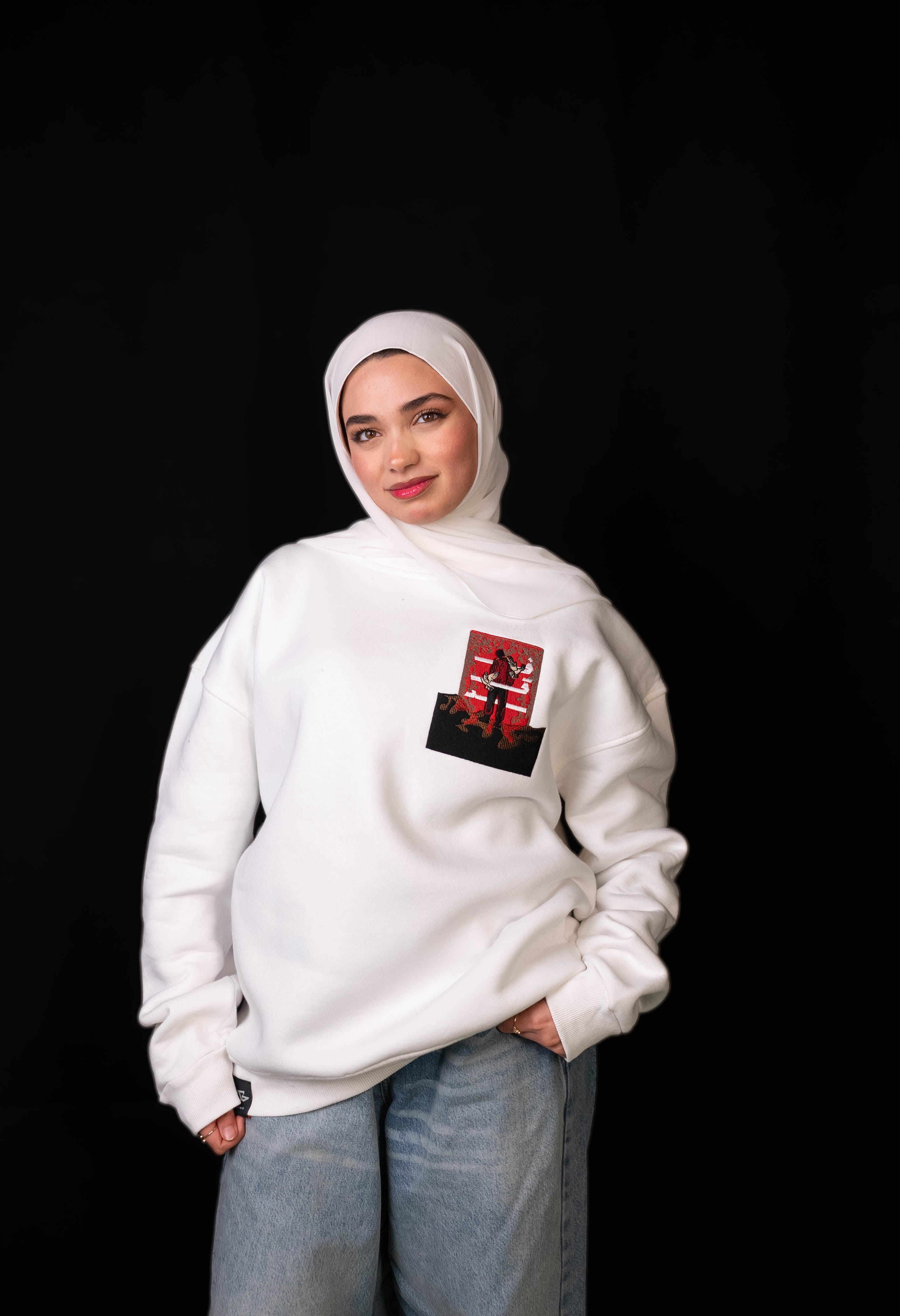 LOSS-فَقَدْ CREWNECK "WHITE"(UNISEX) — view 3