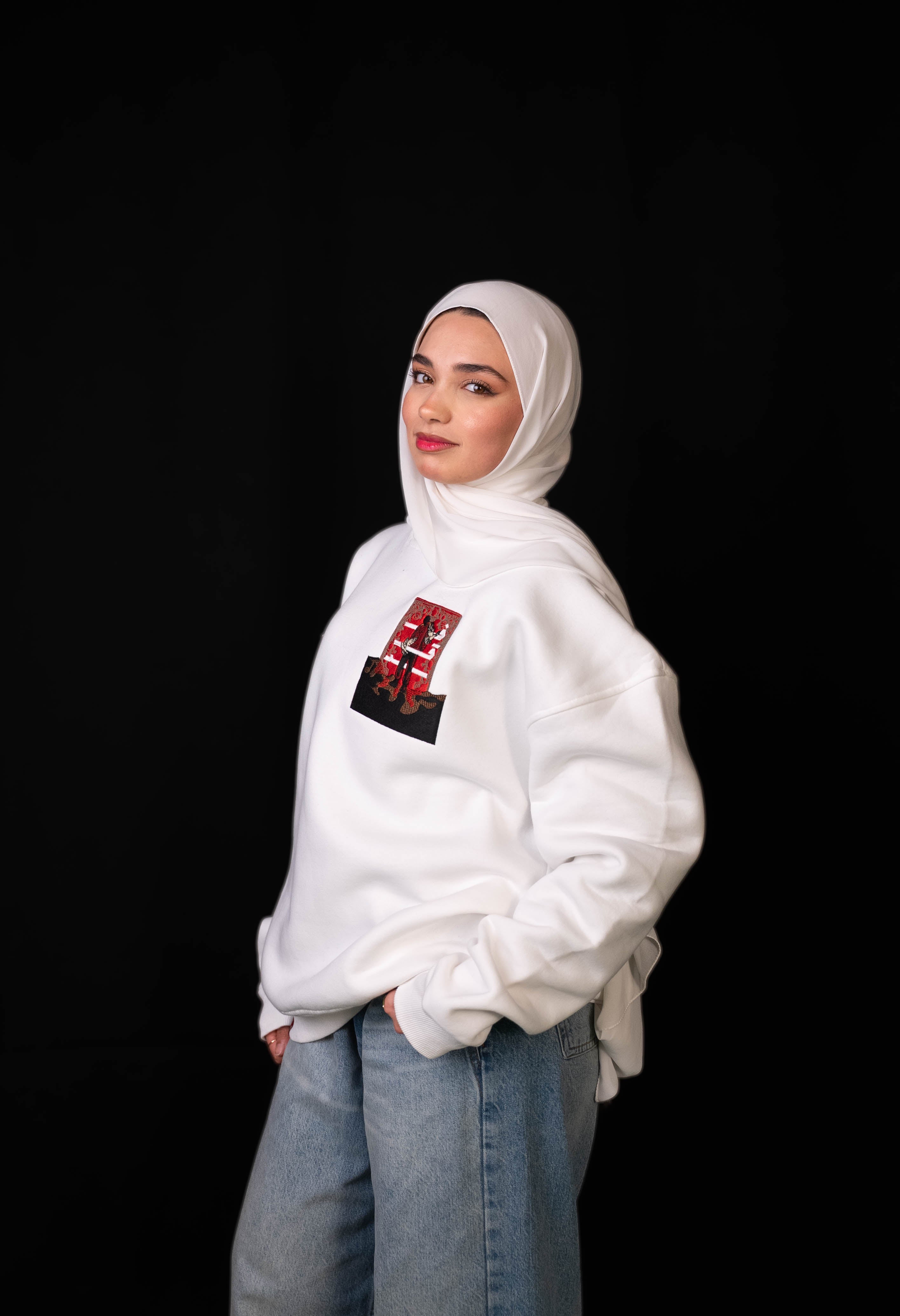 LOSS-فَقَدْ CREWNECK "WHITE"(UNISEX) — view 4