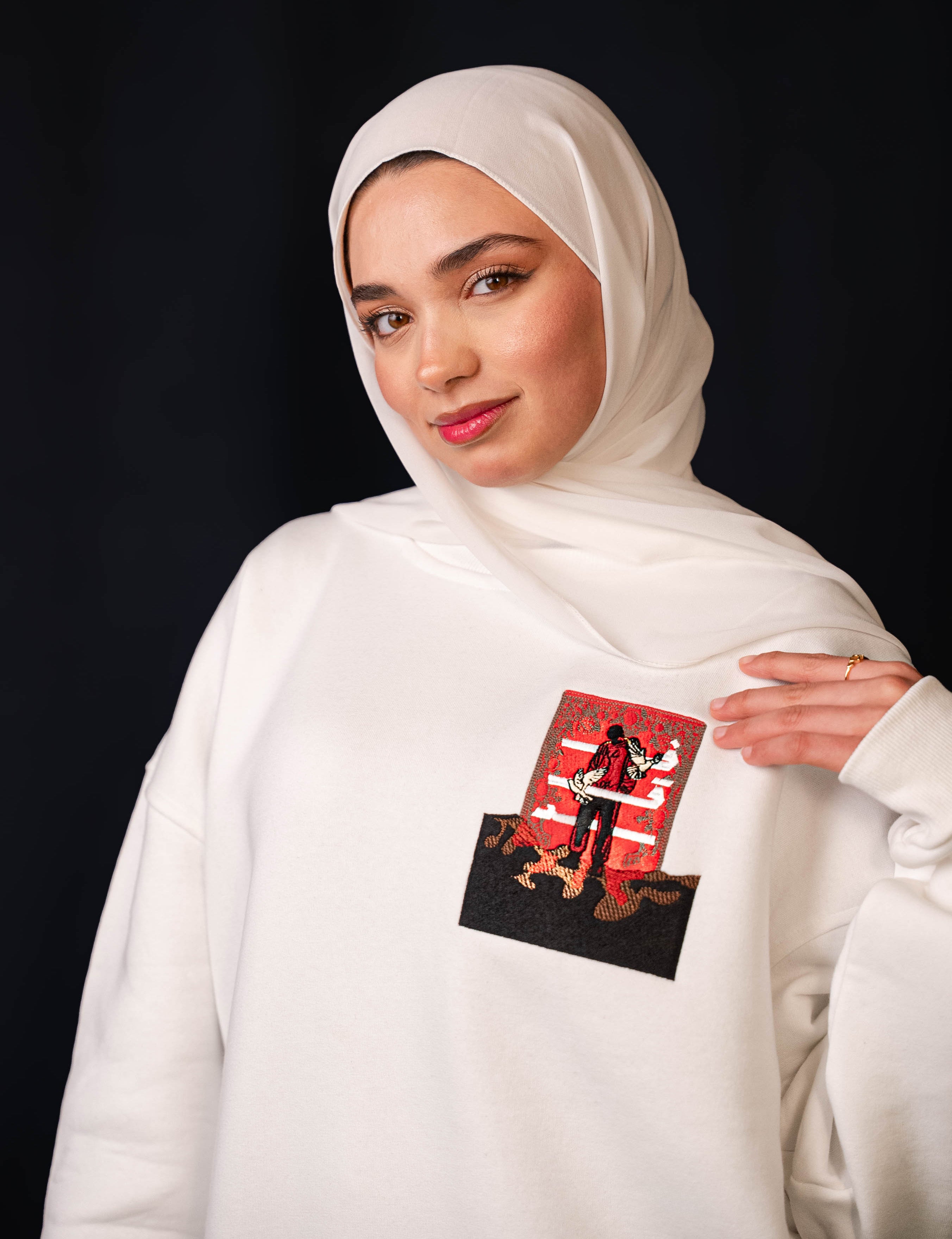 LOSS-فَقَدْ CREWNECK "WHITE"(UNISEX) — view 5