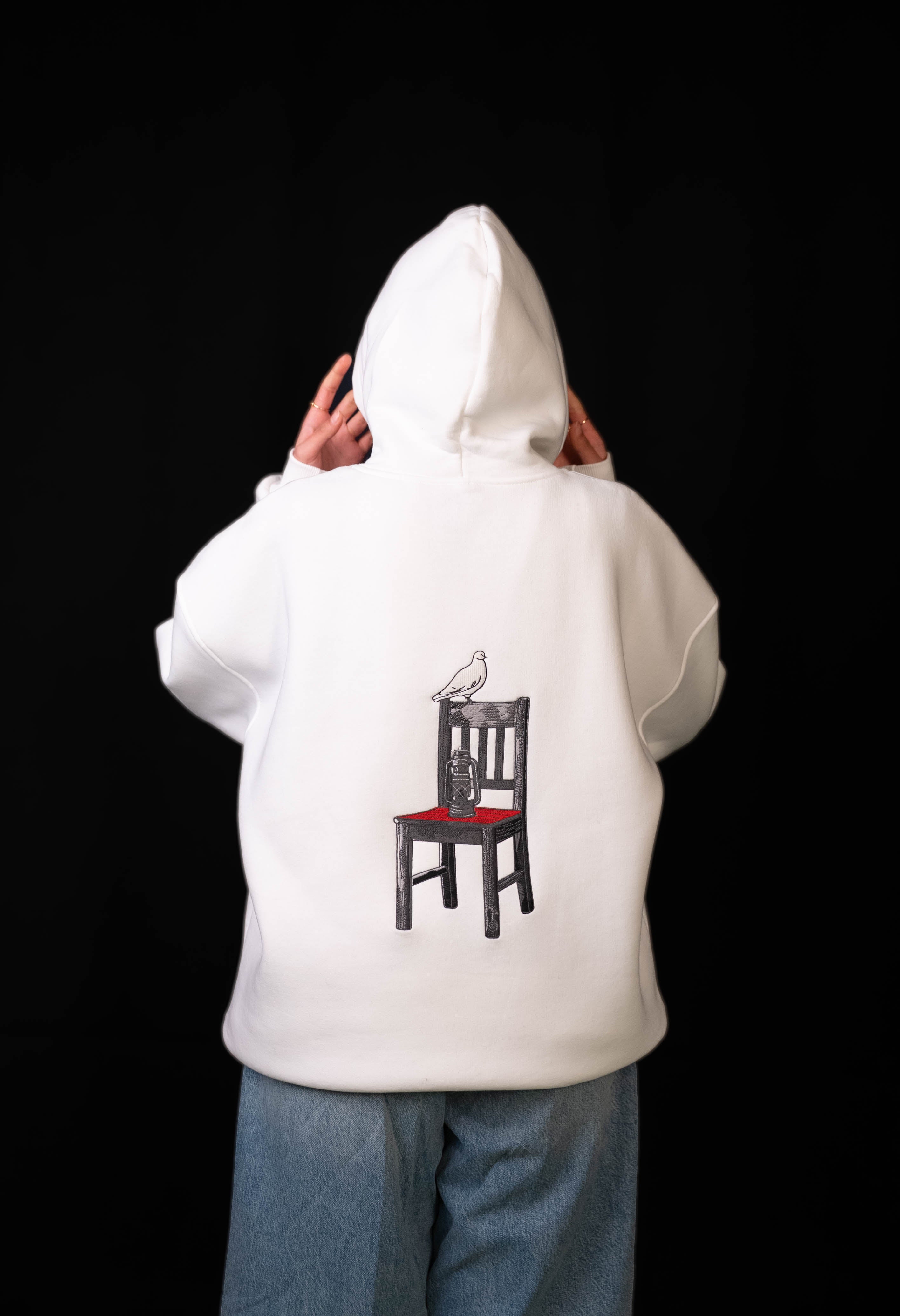 LOSS-فَقَدْ HOODIE "WHITE"(UNISEX) — view 3