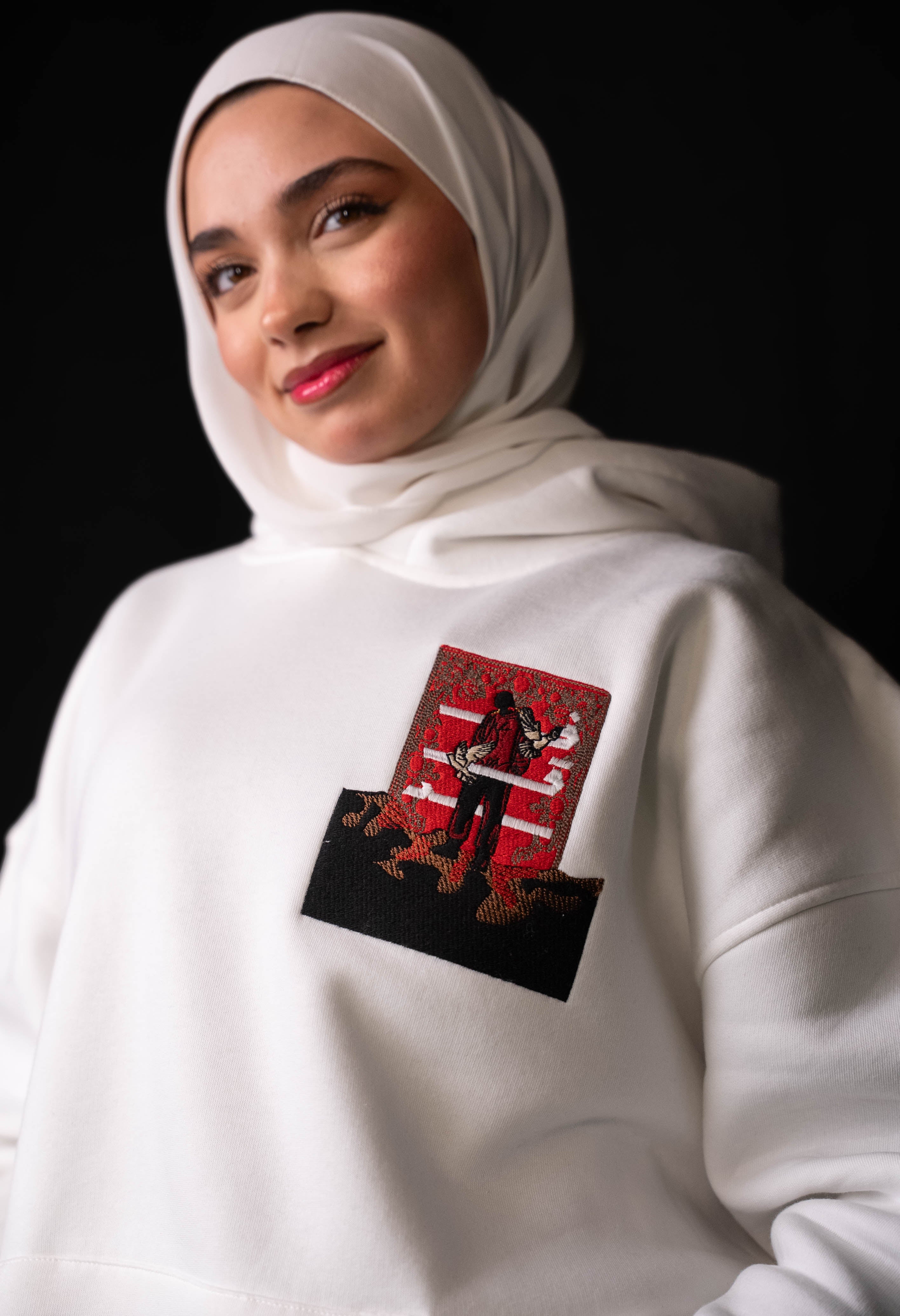 LOSS-فَقَدْ HOODIE "WHITE"(UNISEX) — view 5